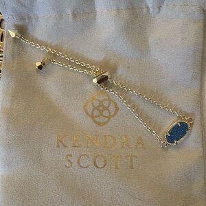 Kendra Scott silver Bracelet with Blue Stone